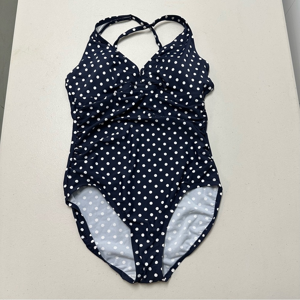 Merona Women’s Polka Dot One Piece Bathing Suit - Size Large
